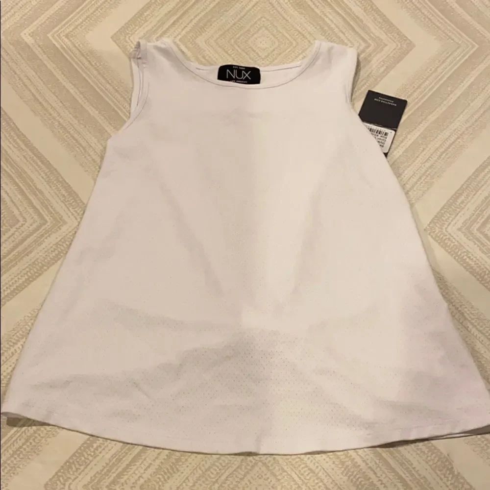 Nux White Open Back Talk Tank Top - Size L